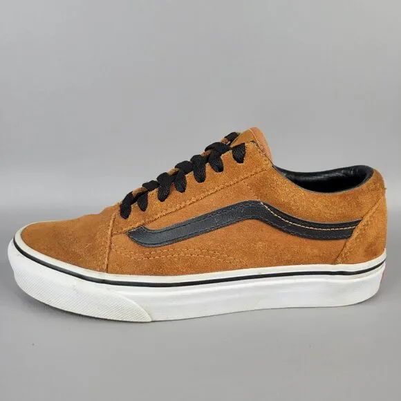 Vans Old Skool Skate Shoe Sneaker Lace Up Low Top Suede 500714 Brown Women's 5.5 - Picture 2 of 9